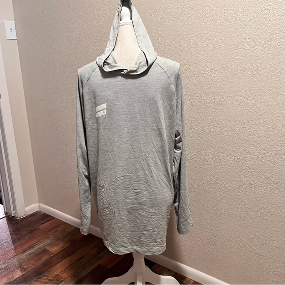 Hurley Light Gray Lightweight Performance Hoodie - Size Large - Picture 2 of 10